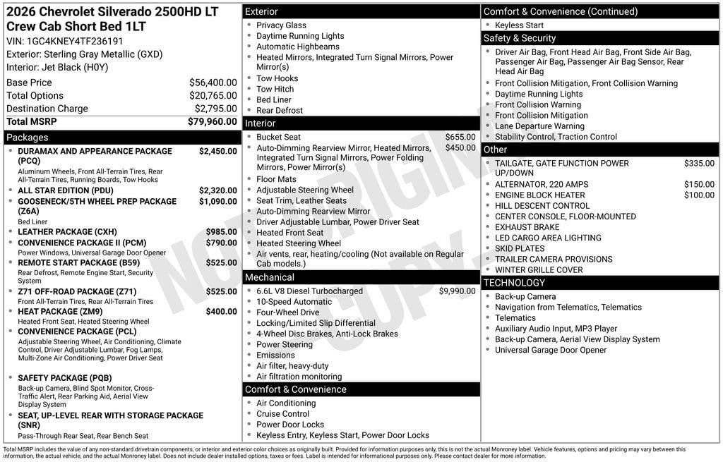 New 2026 Chevrolet Silverado 2500 HD LT Truck