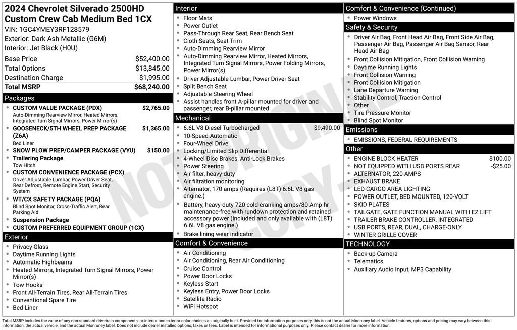 Used 2024 Chevrolet Silverado 2500 HD Custom Truck