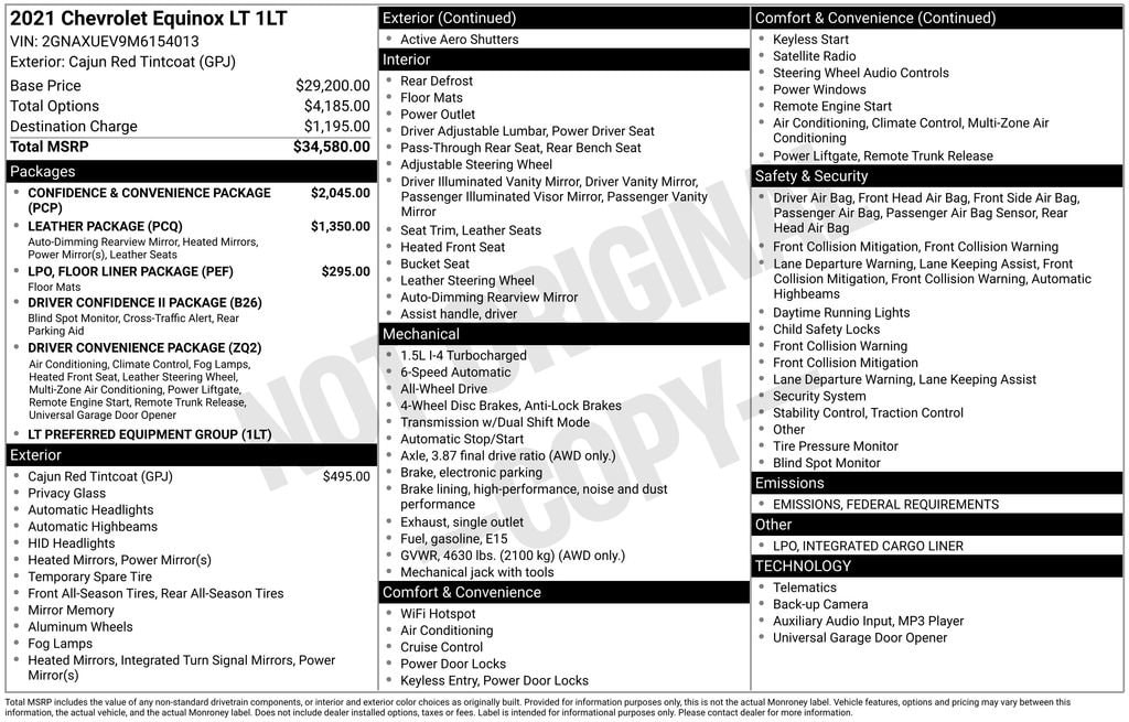 Used 2021 Chevrolet Equinox LT SUV