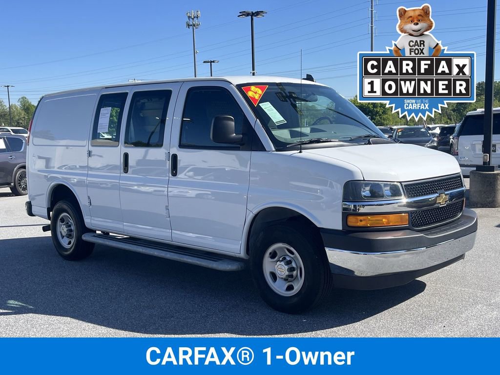 Used 2023 Chevrolet Express Cargo Work Van with VIN 1GCWGAFP4P1186503 for sale in Hendersonville, NC