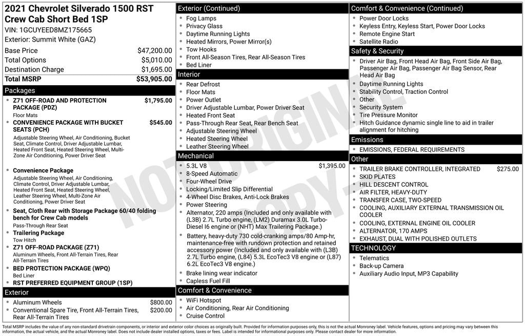 Used 2021 Chevrolet Silverado 1500 RST Truck