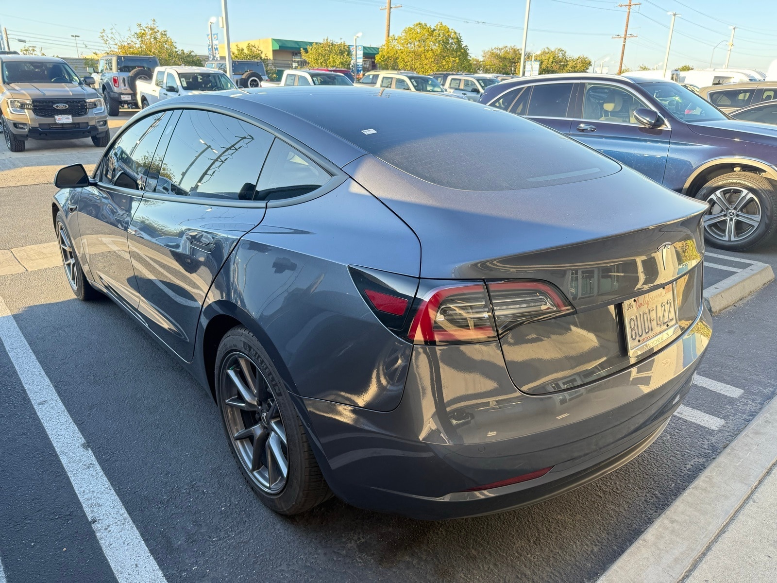 Used 2021 Tesla Model 3 Base with VIN 5YJ3E1EA9MF875977 for sale in Long Beach, CA