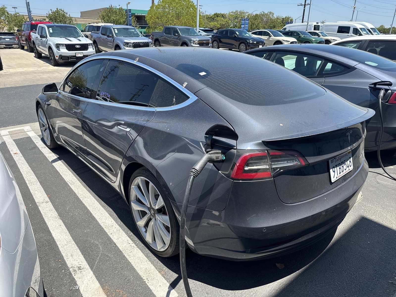 Used 2019 Tesla Model 3 Long Range with VIN 5YJ3E1EB7KF513829 for sale in Long Beach, CA