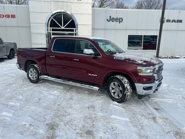 Used 2021 RAM Ram 1500 Pickup Laramie with VIN 1C6SRFJT7MN779018 for sale in Bradford, PA