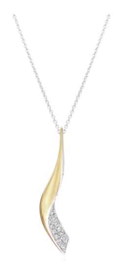 Single Wings Ladies Side Pave Pendant