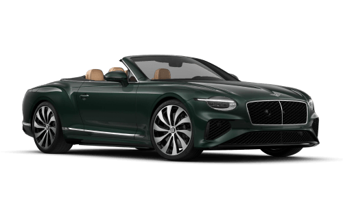 2026 Bentley Continental GTC in Verdant, front three-quarter passenger side studio view.