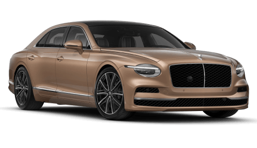 2026 Bentley Flying Spur in Rose Gold in three quarter angle.