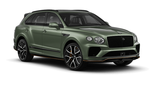 2026 Bentley Bentayga Speed shown in Alpine Rush in three quarter angle.