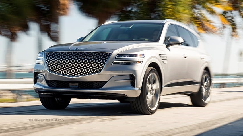 2021 Genesis GV80 Luxury SUV Driving in in Miami