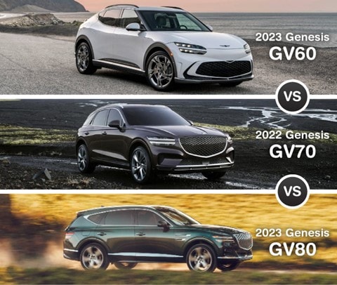 Genesis GV60 vs. GV70 vs. GV80 at Braman Gensis in Miami