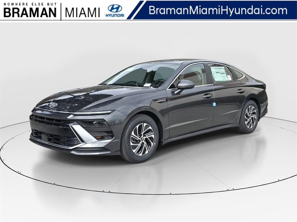 New 2026 Hyundai Sonata Hybrid Blue Sedan
