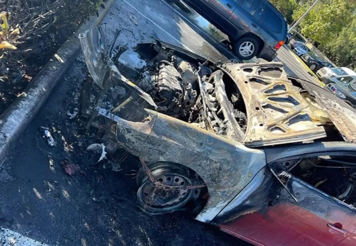 Car on Fire in South Florida
