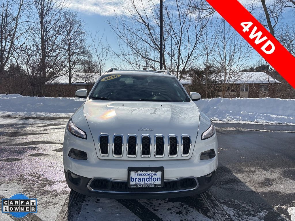 Used 2016 Jeep Cherokee Limited with VIN 1C4PJMDSXGW174616 for sale in Branford, CT