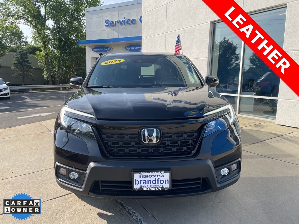 Used 2021 Honda Passport EX-L with VIN 5FNYF8H57MB026540 for sale in Branford, CT