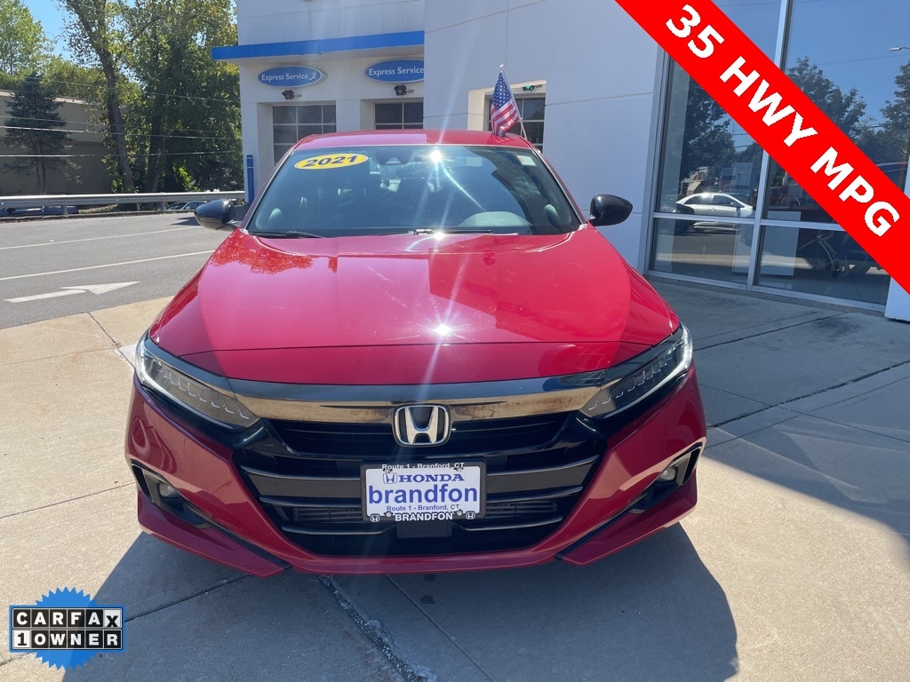 Used 2021 Honda Accord Sport with VIN 1HGCV1F30MA101546 for sale in Branford, CT