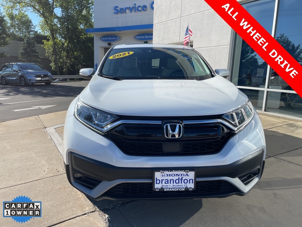 Used 2021 Honda CR-V EX-L with VIN 2HKRW2H89MH612430 for sale in Branford, CT