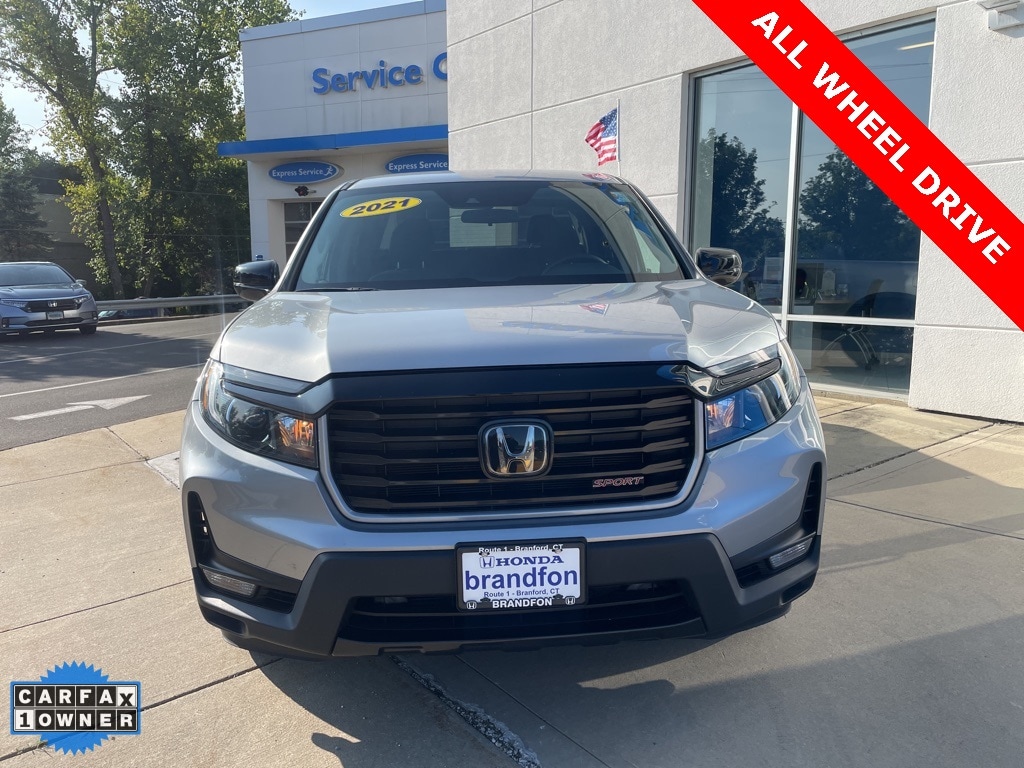 Used 2021 Honda Ridgeline Sport with VIN 5FPYK3F17MB010862 for sale in Branford, CT