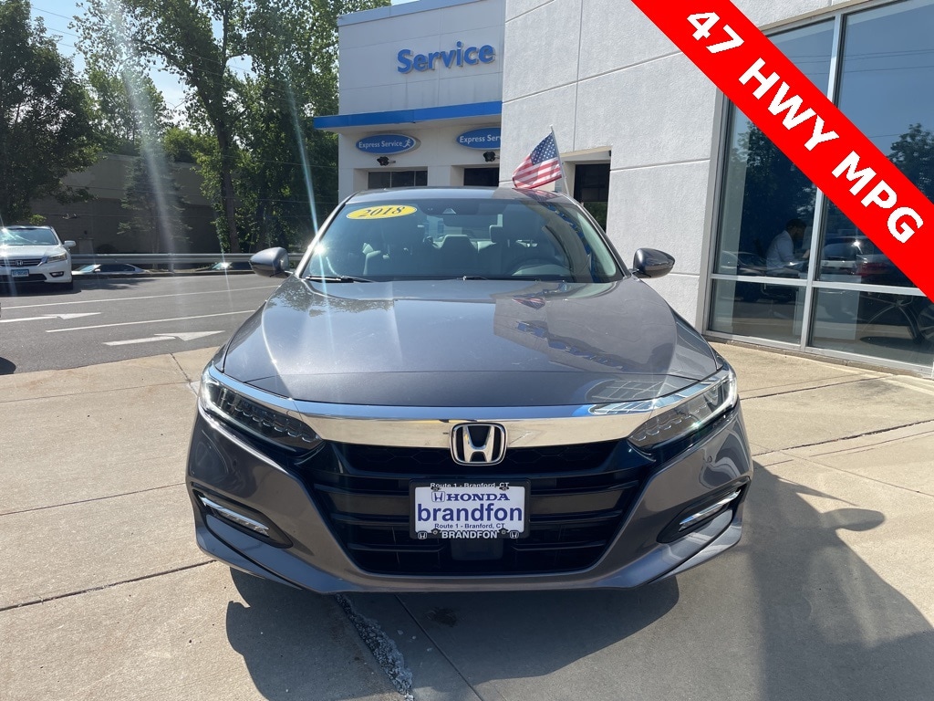 Used 2018 Honda Accord Hybrid Touring with VIN 1HGCV3F93JA002182 for sale in Branford, CT