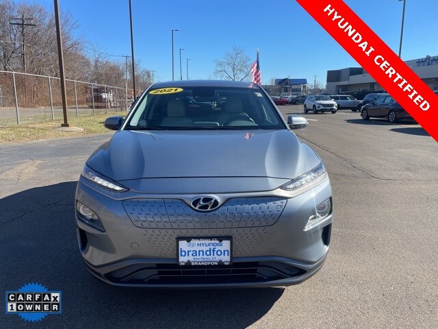 Certified 2021 Hyundai Kona EV Limited with VIN KM8K33AG7MU115587 for sale in New Haven, CT