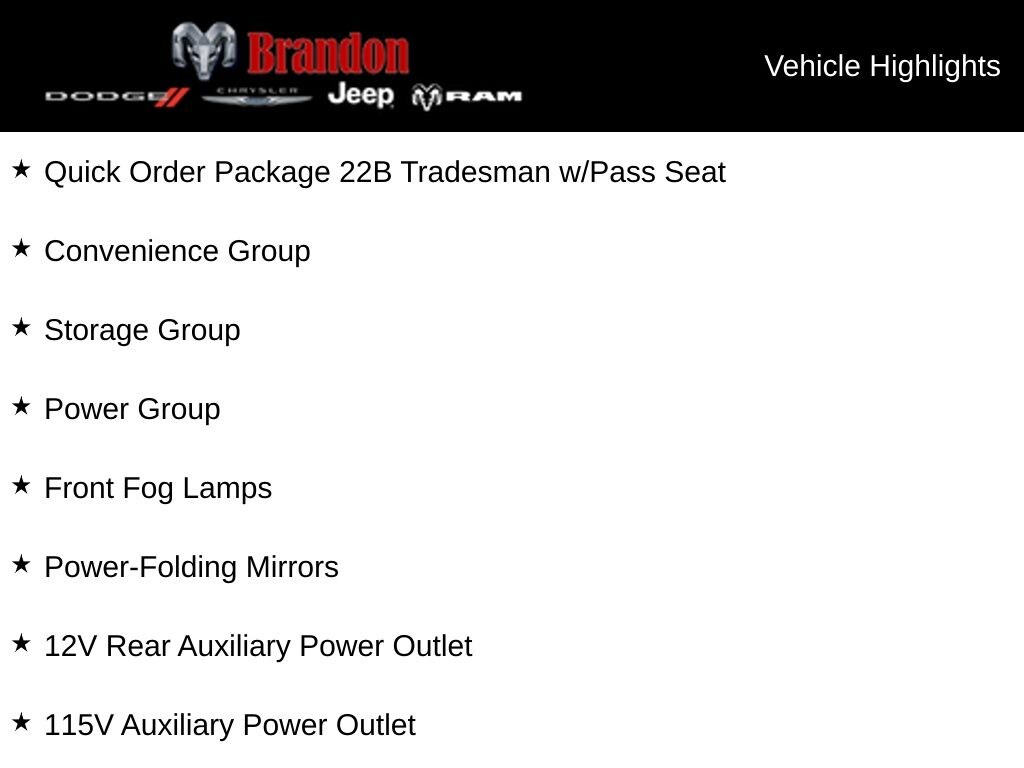 New 2025 Ram ProMaster 1500 Base Cargo Van