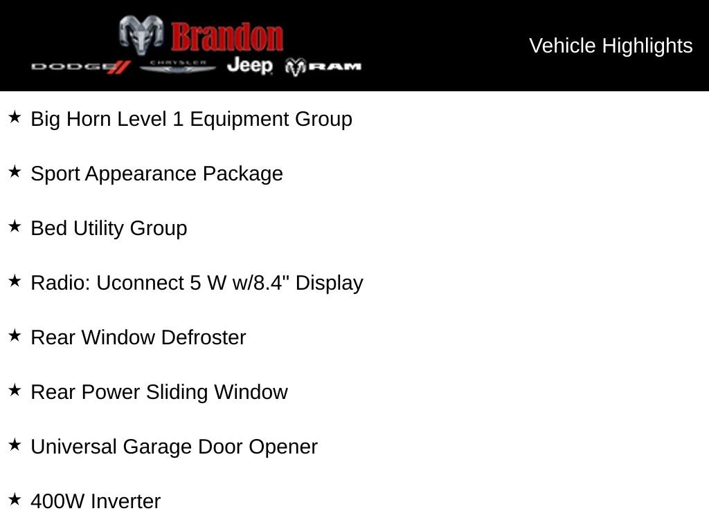 New 2025 Ram 1500 Big Horn/Lone Star Pickup