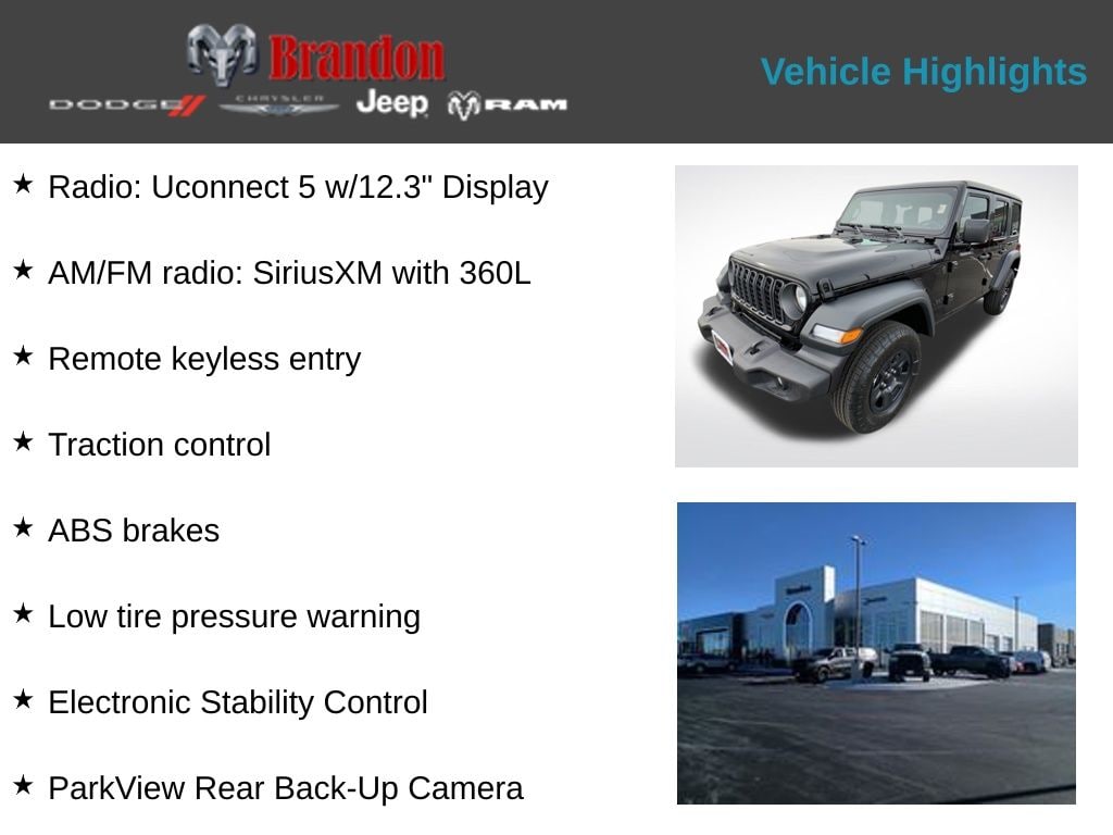 New 2026 Jeep Wrangler Sport Sport Utility