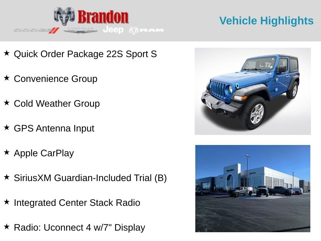 Used 2022 Jeep Wrangler Sport S SUV