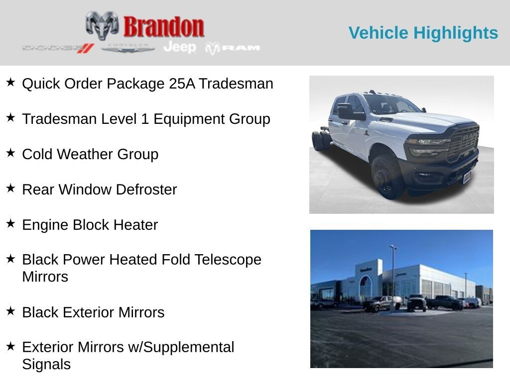 New 2026 Ram 3500 Chassis Cab Tradesman/Big Horn Pickup