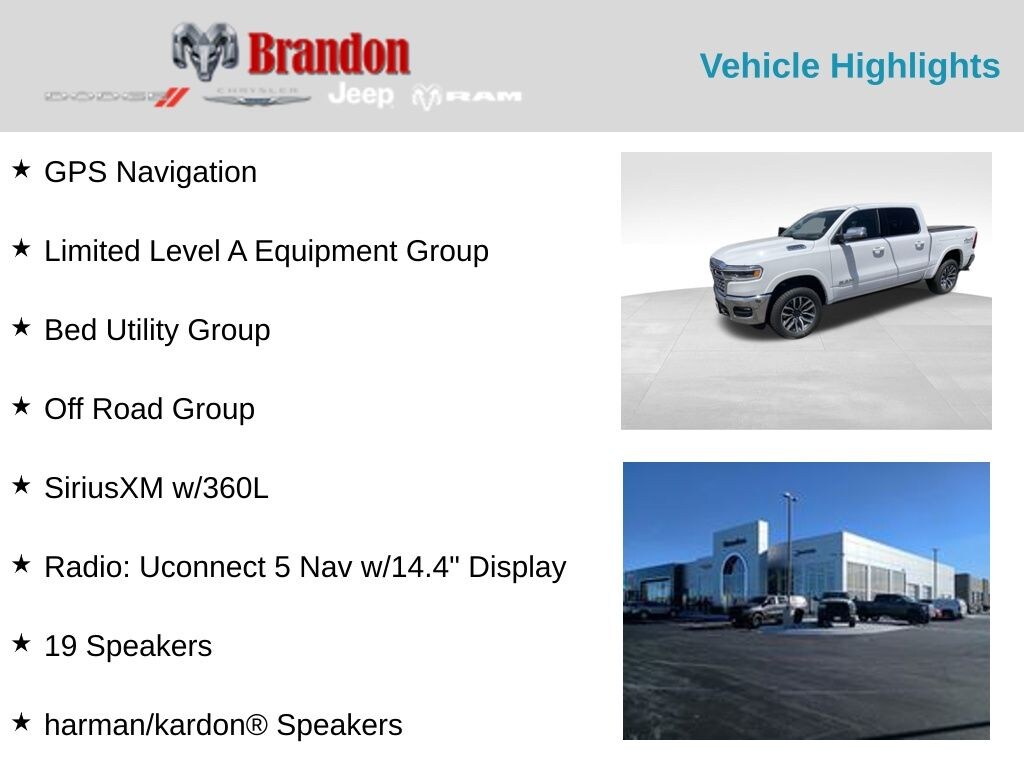 New 2025 Ram 1500 LIMITED LONGHORN CREW CAB 4X4 5'7 BOX Pickup