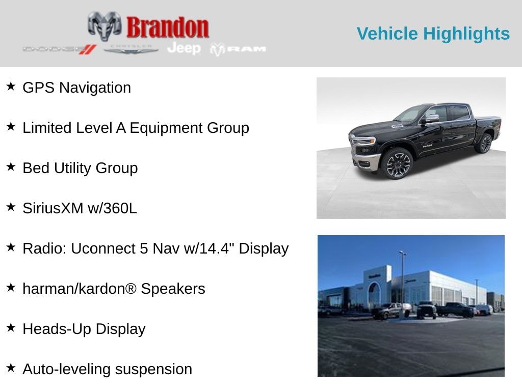 New 2025 Ram 1500 LIMITED LONGHORN CREW CAB 4X4 5'7 BOX Pickup