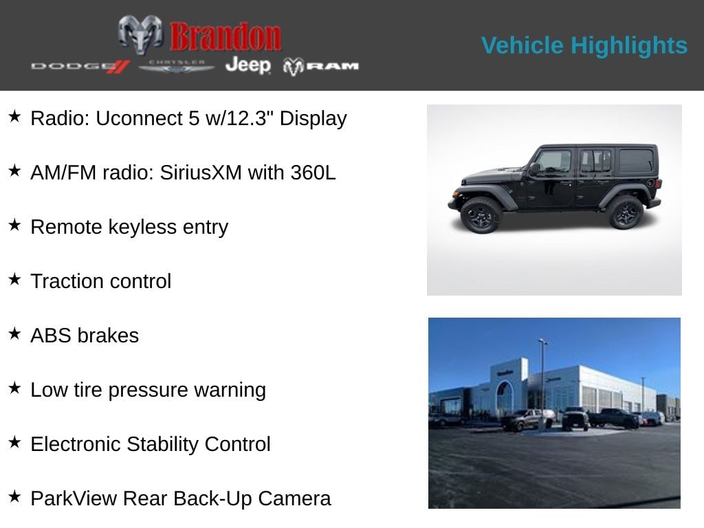 New 2026 Jeep Wrangler Sport Sport Utility