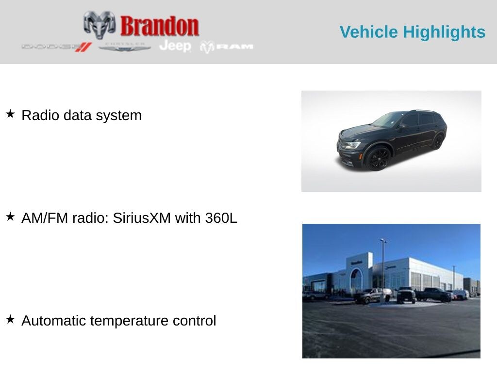 Certified 2021 Volkswagen Tiguan 2.0T SE R-Line Black SUV