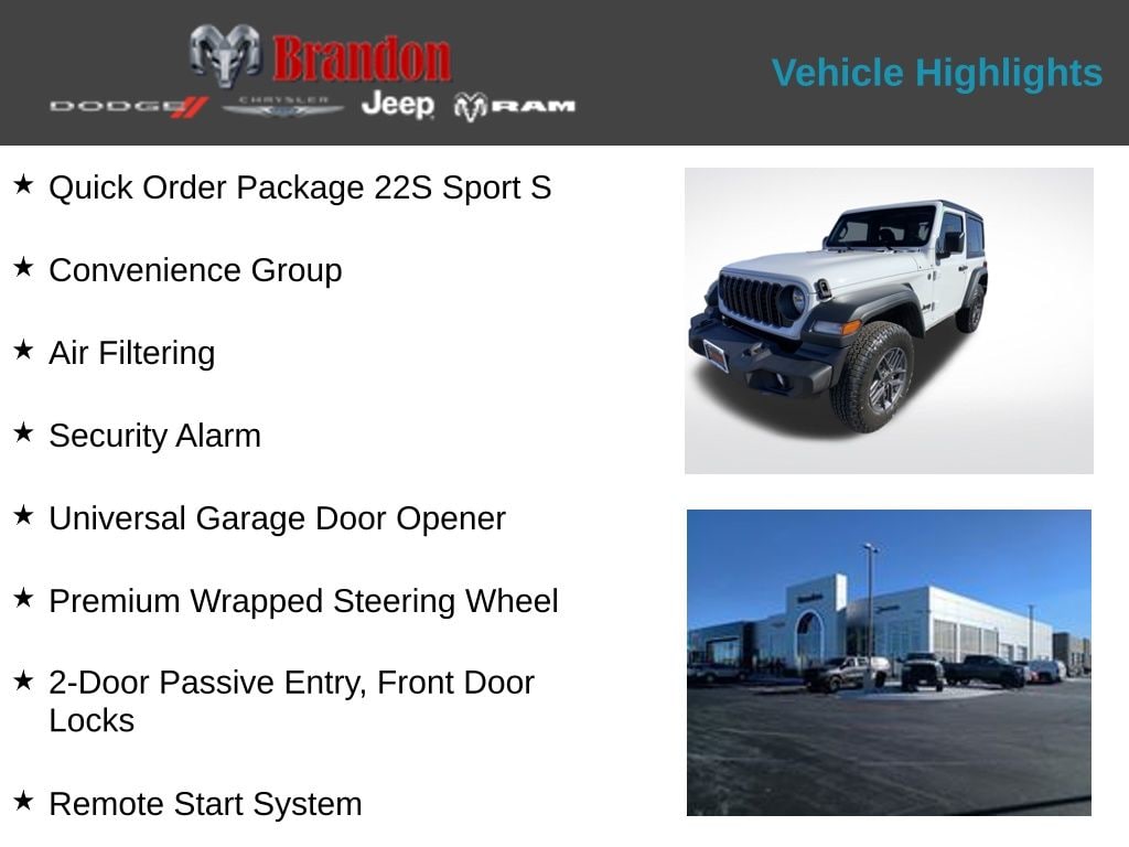 New 2026 Jeep Wrangler Sport Sport Utility