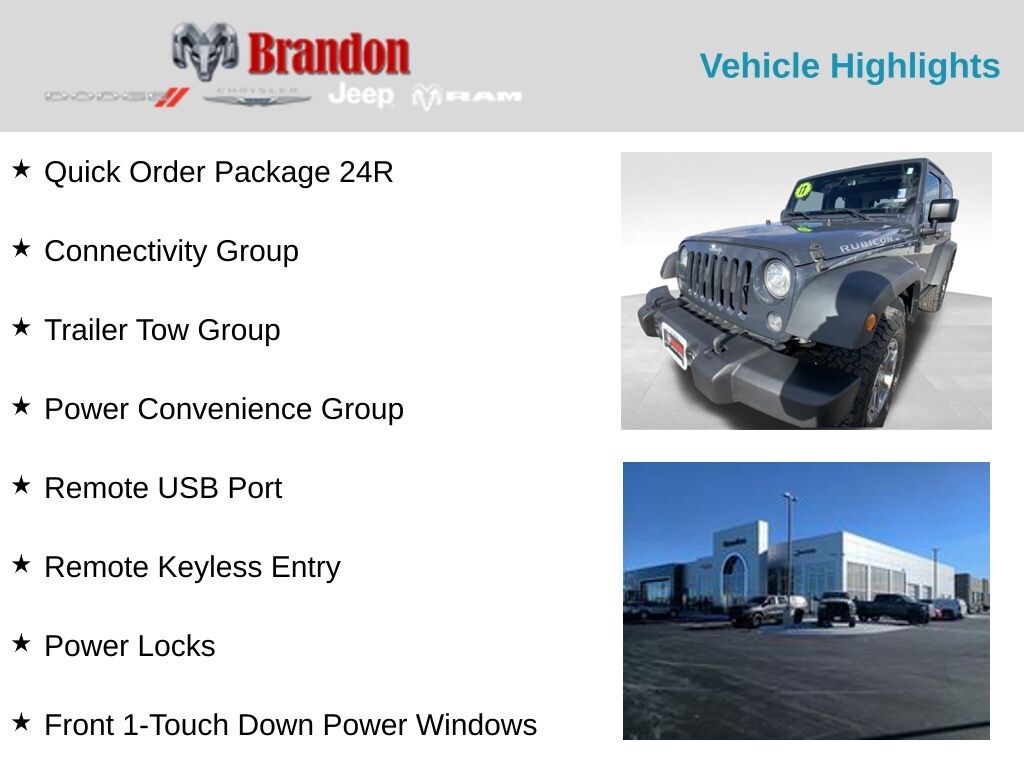 Used 2017 Jeep Wrangler Rubicon SUV