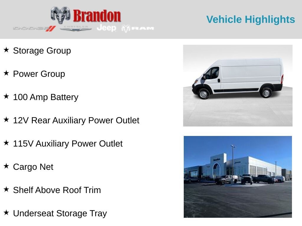 New 2026 Ram ProMaster PROMASTER 2500 TRADESMAN CARGO VAN HIGH ROOF 159' Cargo Van