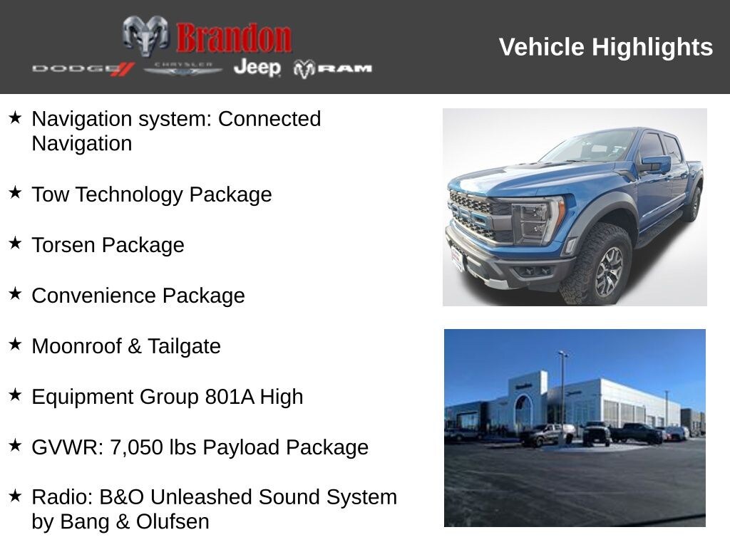 Certified 2022 Ford F-150 Raptor Truck