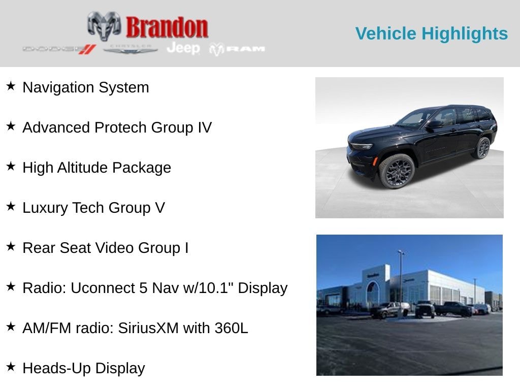 New 2025 Jeep Grand Cherokee L SUMMIT RESERVE 4X4 Sport Utility