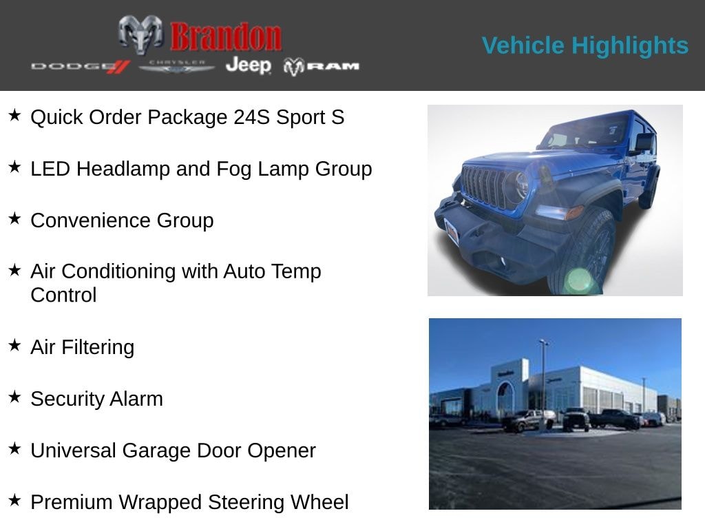 New 2026 Jeep Wrangler Sport Sport Utility