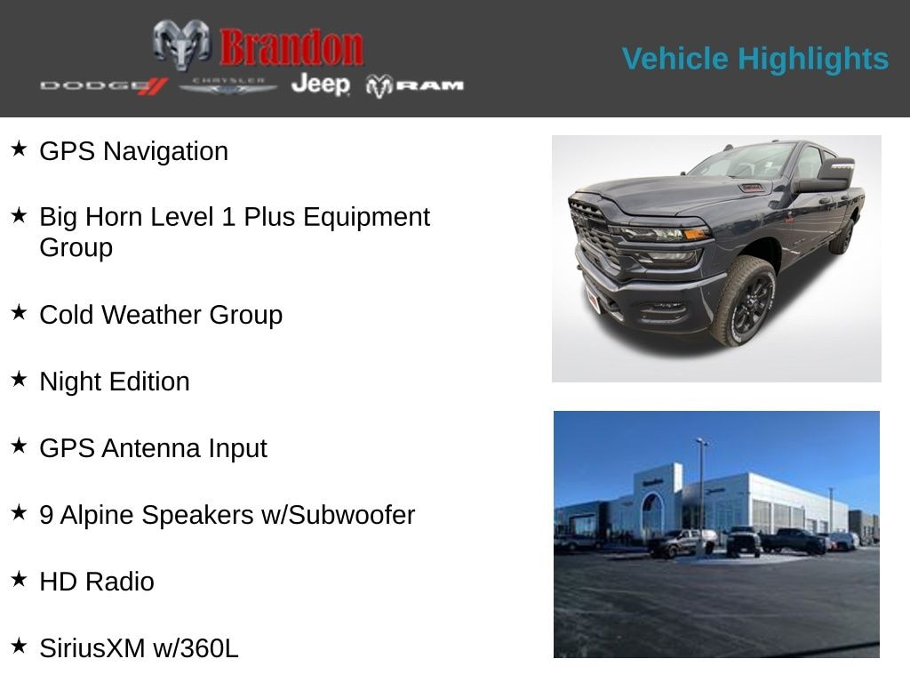 New 2026 Ram 2500 Big Horn Pickup