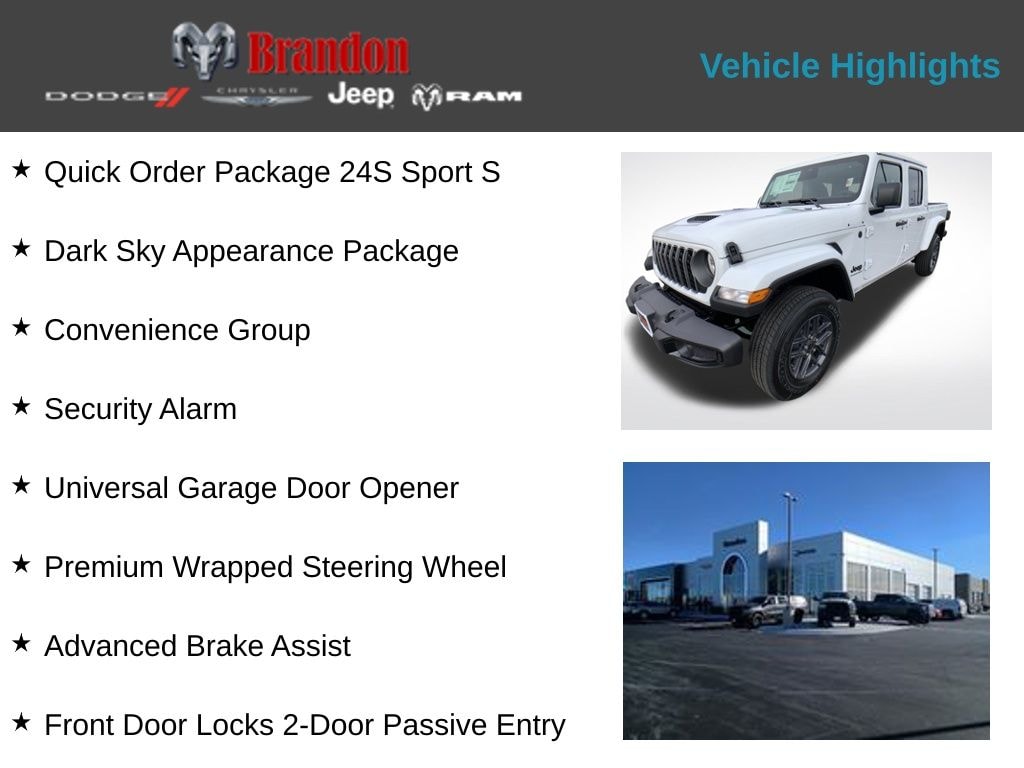 New 2026 Jeep Gladiator Sport Pickup