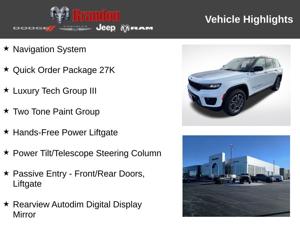 Certified 2023 Jeep Grand Cherokee Trailhawk 4xe SUV