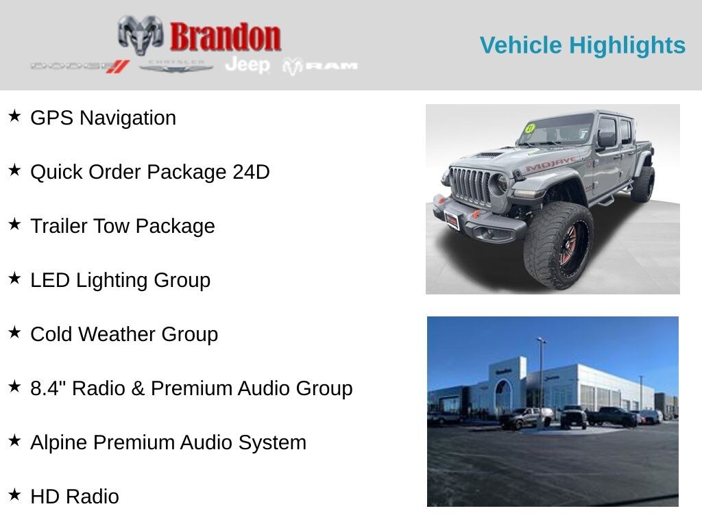 Used 2021 Jeep Gladiator Mojave Truck