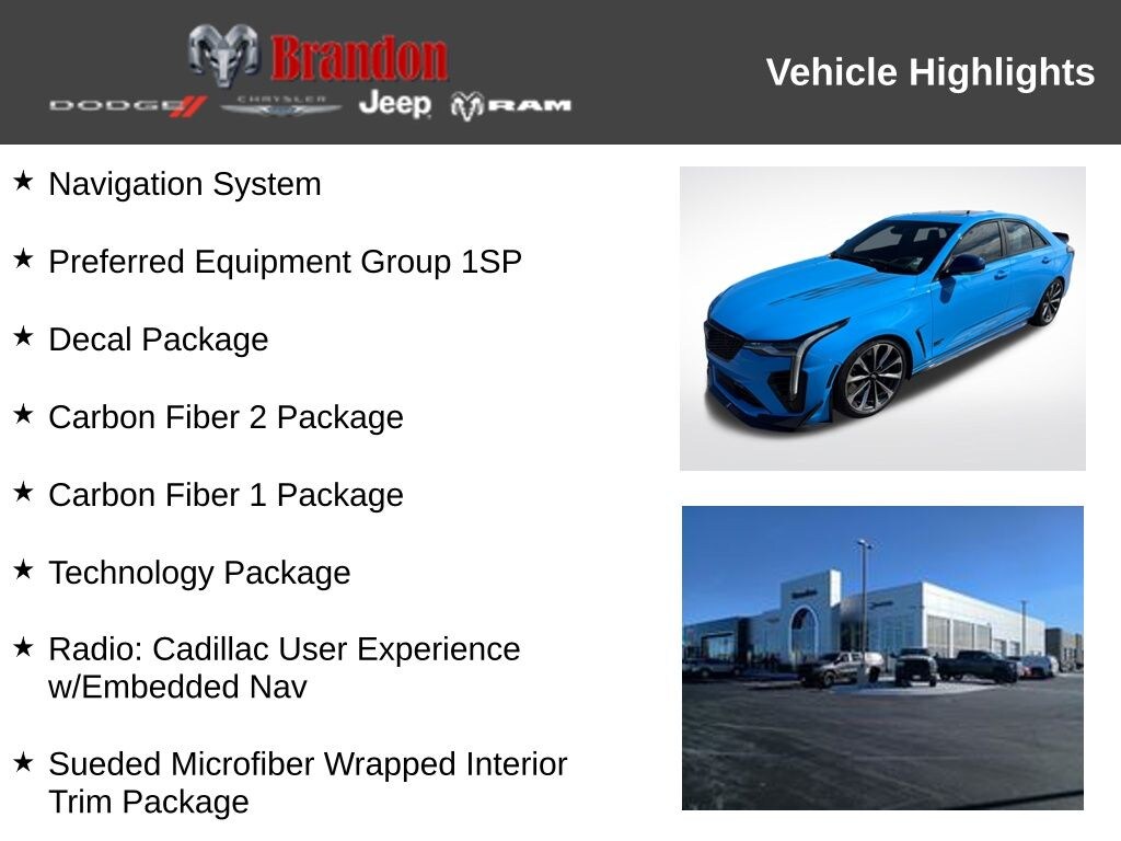 Certified 2023 Cadillac CT4 V-Series Sedan