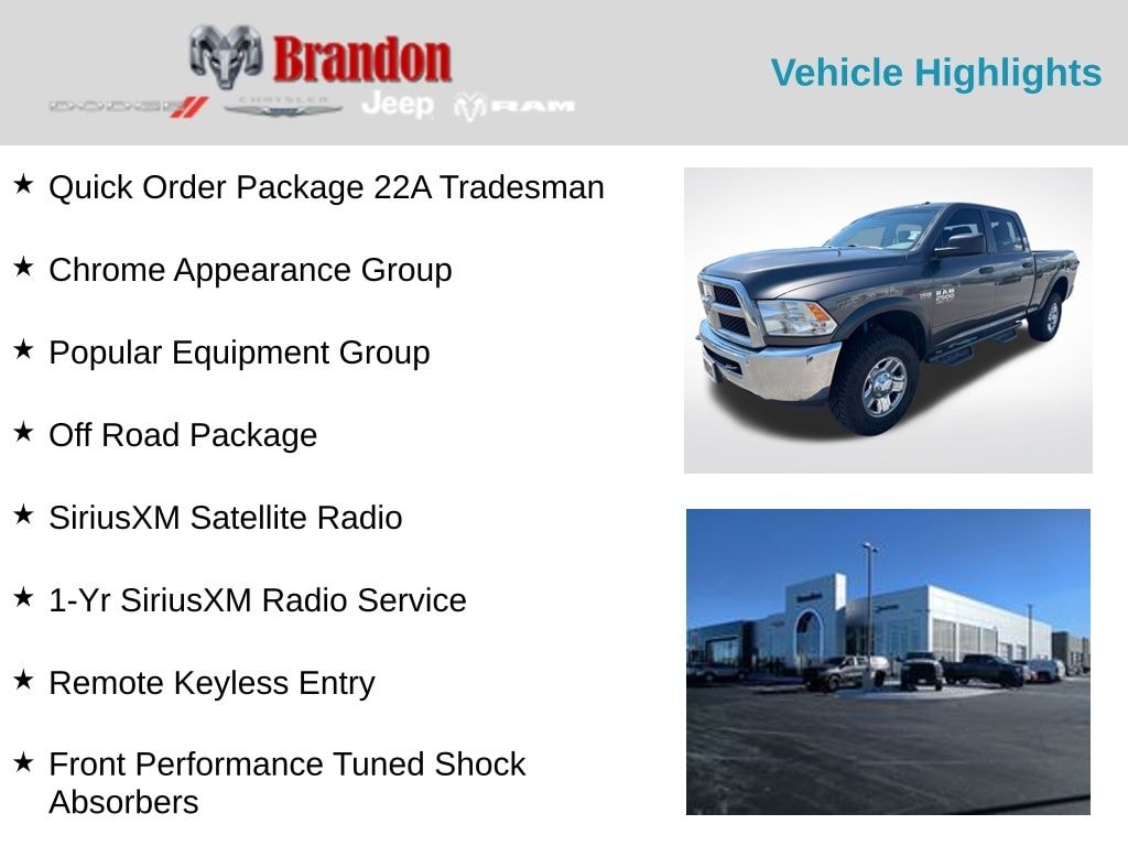 Used 2018 Ram 2500 Tradesman Truck