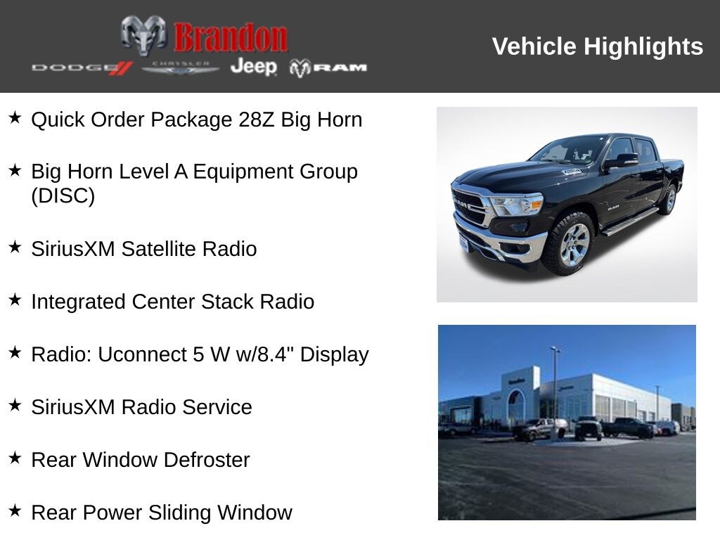 Certified 2022 Ram 1500 Big Horn/Lone Star Truck