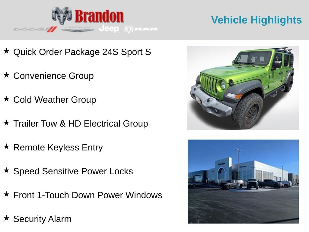 Used 2018 Jeep Wrangler Unlimited Sport S SUV