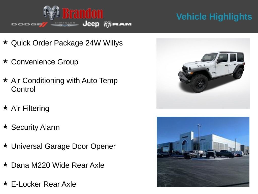 New 2026 Jeep Wrangler Willys SUV