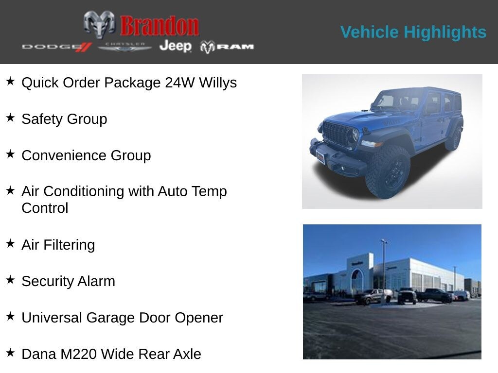 New 2026 Jeep Wrangler Willys SUV