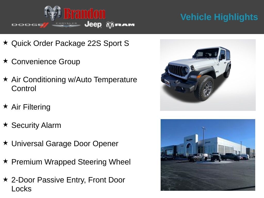 New 2026 Jeep Wrangler Sport S SUV