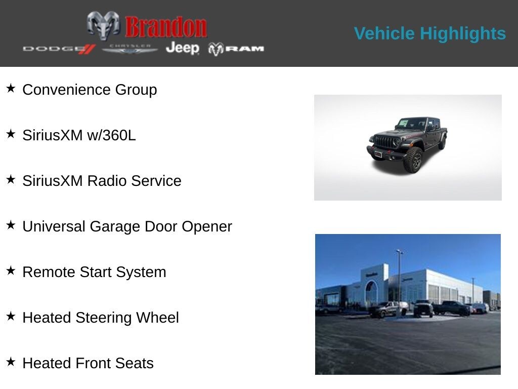 New 2025 Jeep Gladiator Rubicon Truck